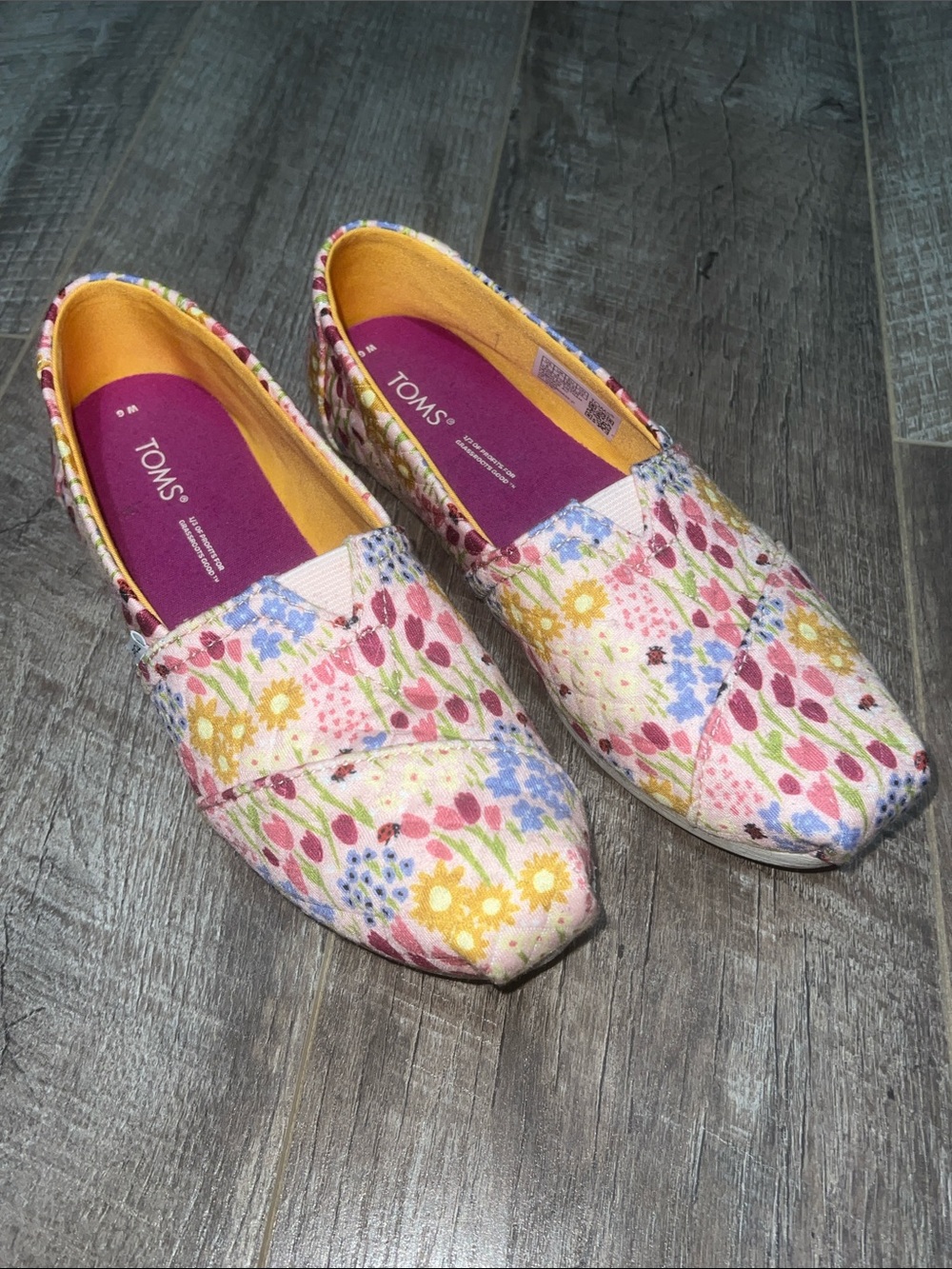 TOMS Alpargata Parfait Pink Repreve Flower Fields Quilted Knit